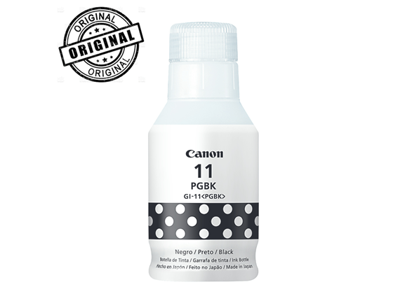 BOTELLA DE TINTA CANON GI-11 NEGRO, 170ML, COMPATIBLE CON IMPRESORA: G2160, G2170, G3160