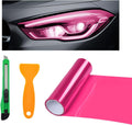 Rollo de lámina adhesiva de vinilo tintado para faros delanteros de automóvil, película de vinilo para luces traseras de automóvil de 12 x 48 pulgadas, película de vinilo