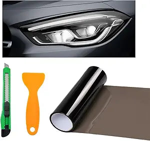 Rollo de lámina adhesiva de vinilo tintado para faros delanteros de automóvil, película de vinilo para luces traseras de automóvil de 12 x 48 pulgadas, película de vinilo
