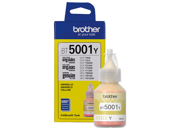 Brother - BOTELLA DE TINTA BROTHER - BT5001Y - YELLOW - 48.8ML - PARA IMPRESORA DCP-T420 - T520W - T720DW - T920DW