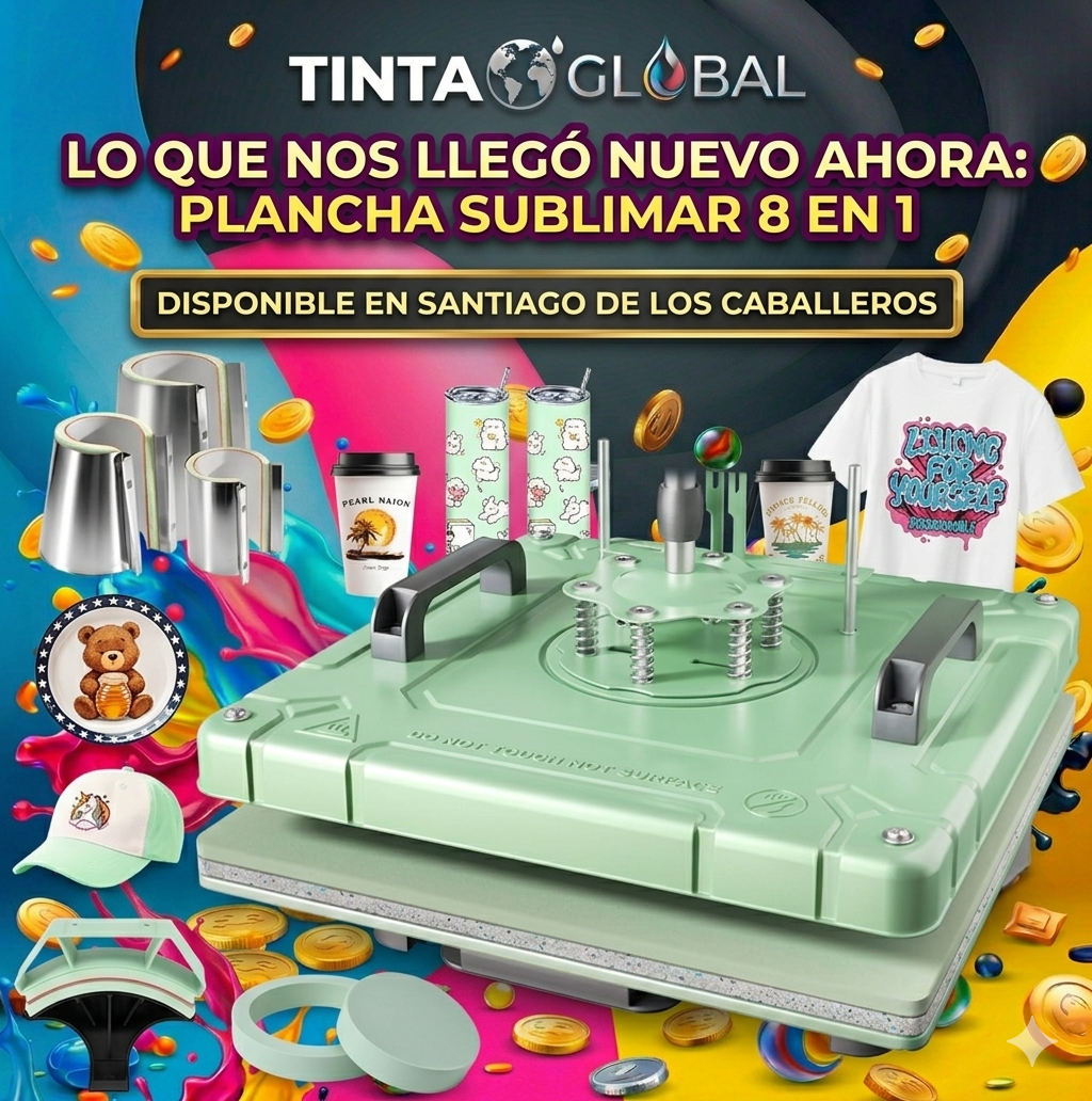 plancha combo Máquina de prensa de calor 8 en 1 de 15 x 15 pulgadas, prensa digital de transferencia de calor por sublimación con accesorios de vaso de 20 onzas y 30 onzas para camisetas, tazas, sombreros y platos, verde