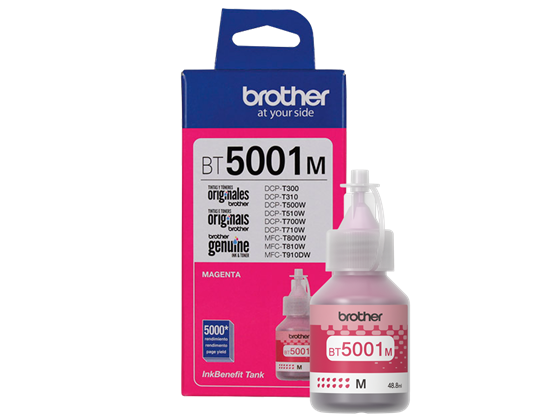 Brother - BOTELLA DE TINTA BROTHER - BT5001M - MAGENTA - 48.8ML - PARA IMPRESORA DCP-T420 - T520W - T720DW - T920DW