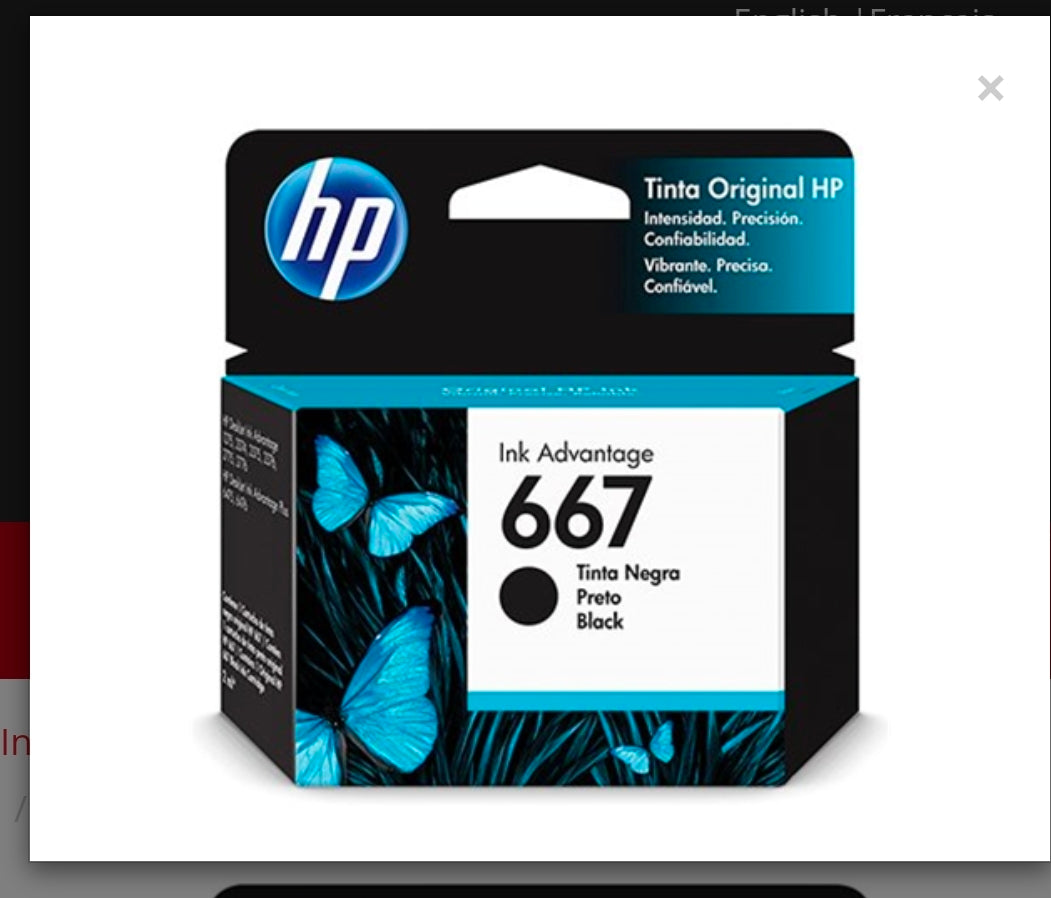 Hp 667 negro cartuchos de tinta