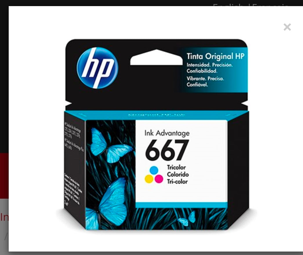 Hp 667 color cartuchos de tinta