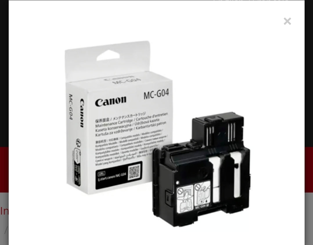 Canon - CARTUCHO DE MANTENIMIENTO MC-G04 PARA IMPRESORAS CANON SERIES PIXMA