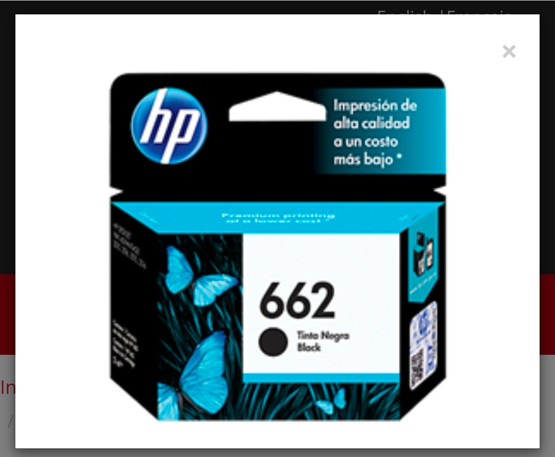 Hp 662 negro cartuchos de tinta