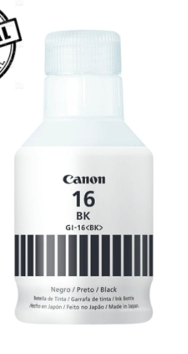 TINTAS Canon - BOTELLA DE TINTA GI-16 NEGRO, COMPATIBLE CON GX6010