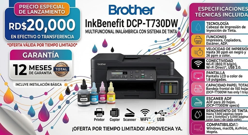 Multifuncional Brother DCP 730 DW  serie